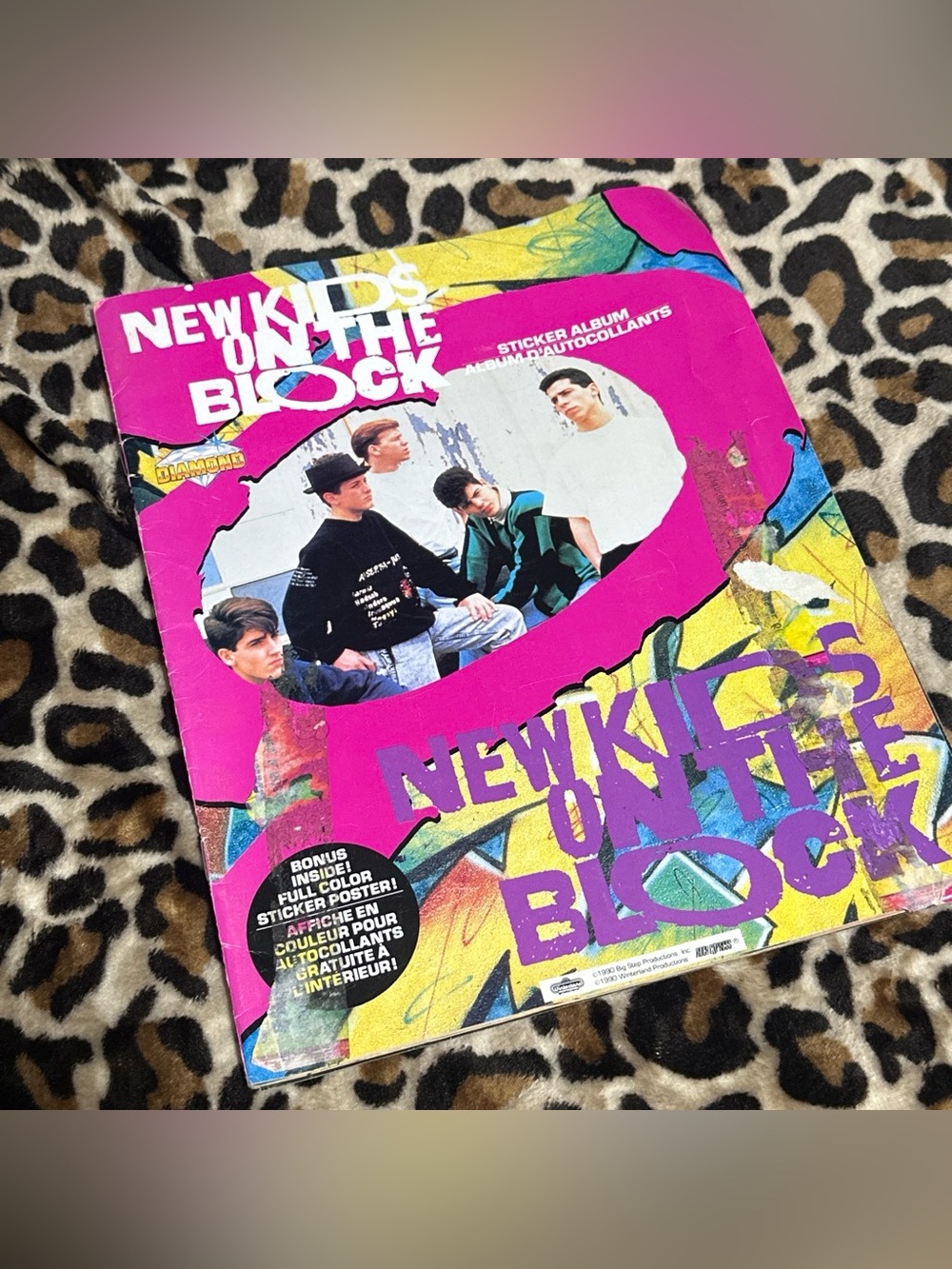New Kids On The Block Pink Sticker Album - Collectible Trading Card Album